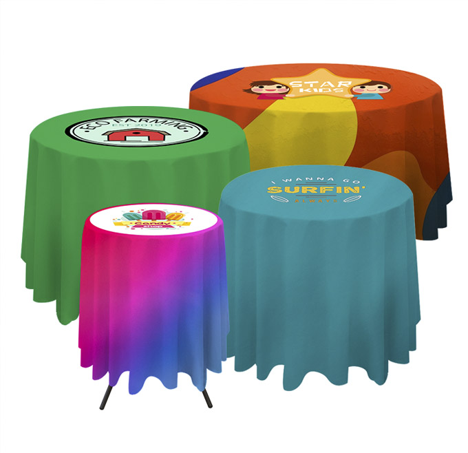 round printed exhibition tablecloth